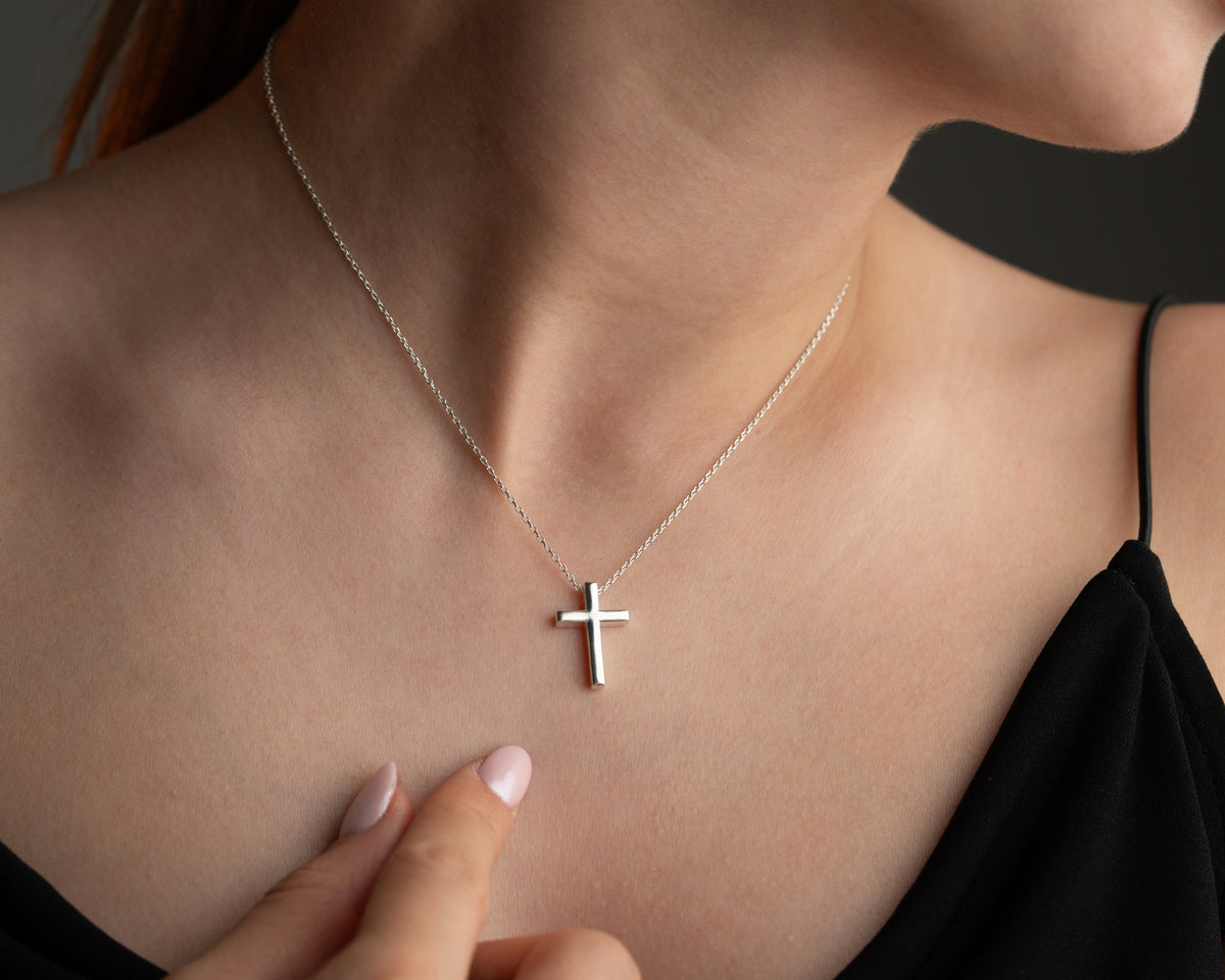 925 sterling silver cross pendant necklace, Artizian handmade jewelry since 1999