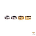 Personalized engraved bead charm with 8mm hole for leather bracelets